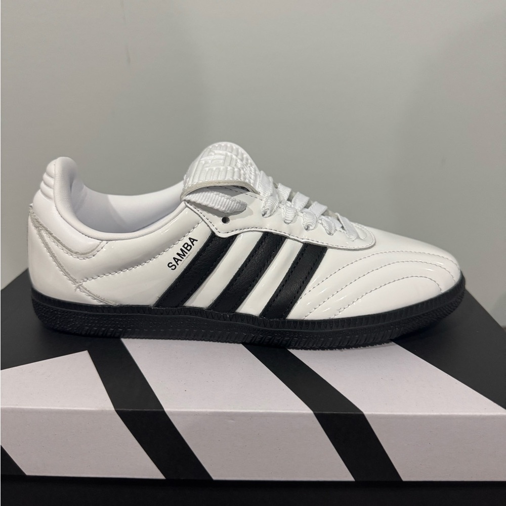 ADIDAS SAMBA LT PATENT LEATHER PACK-WHITE SHOES